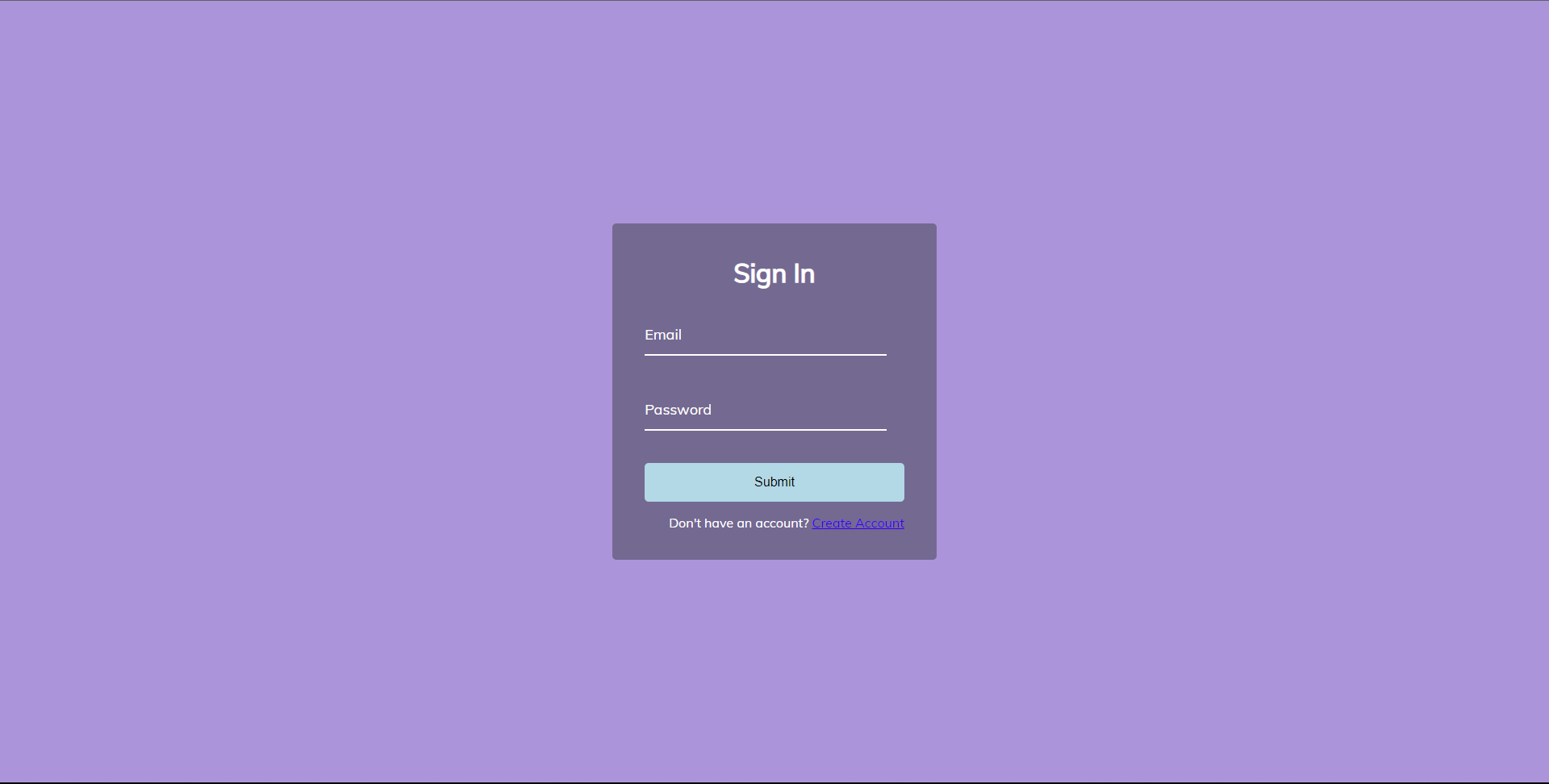 login page